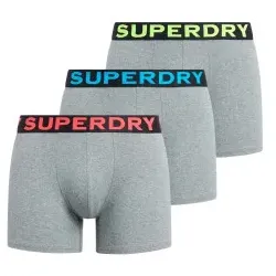 Superdry für Herren. M3110452B 3er-Pack Boxershorts Text grau (XXL), Heimtextilien, Baumwolle