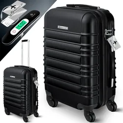 KESSER® Reisekoffer Hartschalen-Koffer Inkl. Kofferwaage + Gepäckanhänger Trolley Gepäck Rollkoffer Zahlenschloss 4 Rollen ABS-Hartschale Teleskopgriff