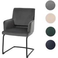 Mendler Freischwinger HWC-N60, Esszimmerstuhl Küchenstuhl Stuhl, Stoff/Textil Öko-Tex ~