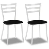ASTIMESA SCMBLNE Zwei Küchenstühle, Metall, Schwarz, Sitzhöhe 45 cm