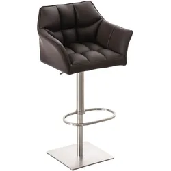CLP Barhocker Damaso Kunstleder braun/edelstahl