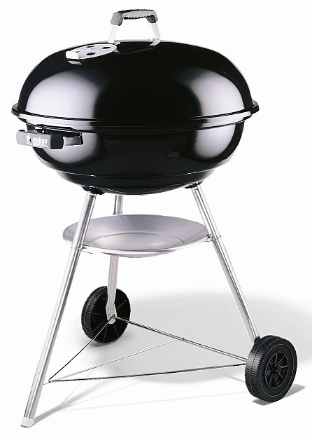 Weber Compact Kettle 57cm schwarz Holzkohlegrill