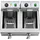 Royal Catering Doppelte Elektrofritteuse mit Hahn 230 V 2 x 10 L