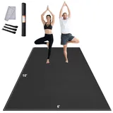 Vevor Trainingsmatte, rutschfeste, hochdichte Premium-Yogamatte, Trainings-Yogamatte für Männer und Frauen, Fitness- und Trainingsmatte mit Tasche und Tragegurt, für alle Arten von Heim-Yoga, Pilates und Bodentraining (3 x 1,8 m)