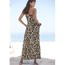 s.Oliver Maxikleid Blätterdruck Schwarz 36