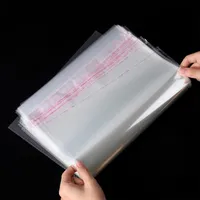 Zydiwo 300 Stück Transparente Cellophanbeutel Aufkleber Tasche Kleine Plastiktüte OPP für Konfetti Schmuck Geschenk Puppe (15 * 27cm)