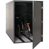 2er-Fahrradgarage MCW-L56c, Gerätehaus Fahrradbox mit Ablage, abschließbar Metall 160x113x209cm ~ anthrazit