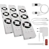 EMOS Heizung-Ventilator Starterset TRIO 3 Stück Heizgebläse inkl. Temperatursensor mit Regler Luftdurchsatz 36 m3/h pro Ventilator