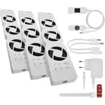 EMOS Heizung-Ventilator Starterset TRIO 3 Stück Heizgebläse inkl. Temperatursensor mit Regler Luftdurchsatz 36 m3/h pro Ventilator