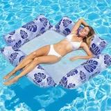 Aufblasbare Wasserhängematte für Pool und Strand mit Netz, stabil, langlebig