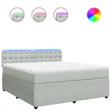 vidaXL Boxspringbett 180 x 200 cm Hellgrau