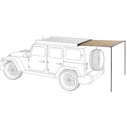 Heck Automarkise von Vickywood 140cm goldbraun