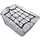 Filmer Gepäcknetz dehnbar – für Velokörbe, Gepäckträger & Einkäufe – 25x25cm (bis 50x50cm dehnbar) – 6 Haken – Gummi-Metall – robust & platzsparend