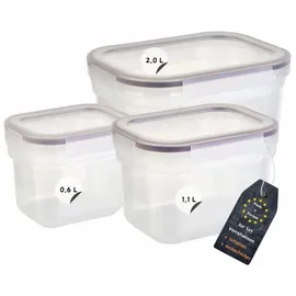 ENGELLAND Frischhaltedose transparent 0,6 l / 1,1 l / 2,0 l 3-teiliges Set