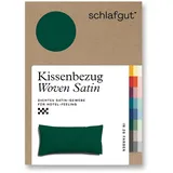 schlafgut Kissenbezug Woven Satin 40 x 80 cm Grün