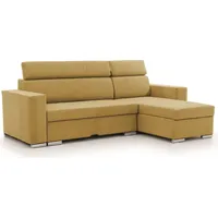 Fun Möbel Ecksofa Schlafsofa Sofa CANTON in Stoff Camelia