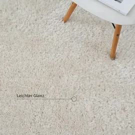 OTTO home Hochflor-Teppich OTTO HOME "Micro exclusiv Teppich, sehr hoher Flor, weich durch Mikrofaser" Gr. 8, beige (creme), B:300cm H:78mm L:400cm, Kunstfaser, Teppiche, sehr weich, flauschig, uni, Wohnzimmer, Schlafzimmer, Kinderzimmer