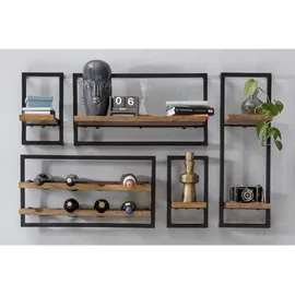 SIT Möbel Wandregal-Set 5-teilig 120 x 25 x 75 cm Antikschwarz