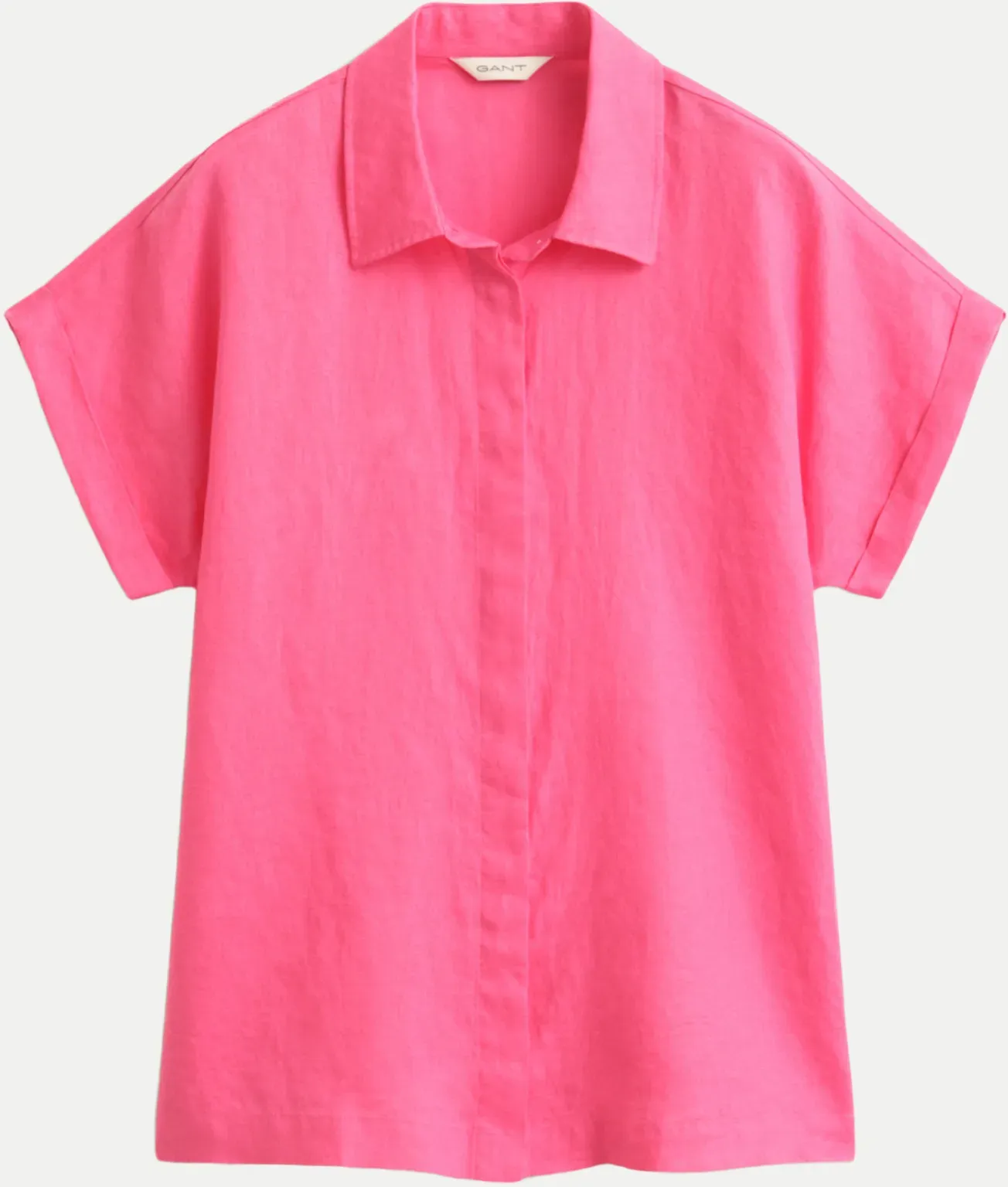 Leinenbluse mit Flügelärmeln Pink 40