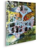KOMAR Keilrahmenbild im Echtholzrahmen - Pile of Scrap - Größe 60 x 60 cm - Wandbild, Kunstdruck, Wanddekoration, Design, Wohnzimmer, Schlafzimmer