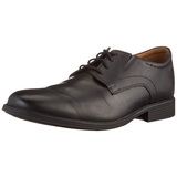CLARKS Herren Whiddon Plain Oxford-Schuh, Black Leather, 44 EU