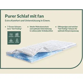 fan Topper Gel-Feeling 180 x 200 cm weiß