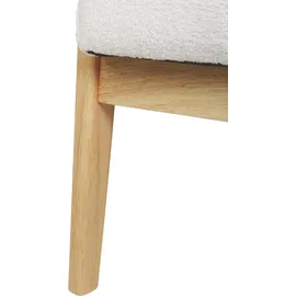 Beliani Sessel LEKNES Bouclé 72 x 71 x 70 cm Cremeweiß