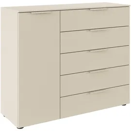LeGer Home by Lena Gercke Kommode Sideboard SERINA 120 x 100 x 42 cm Beige (Champagner)