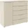 LeGer Home by Lena Gercke Kommode Sideboard SERINA 120 x 100 x 42 cm Beige (Champagner)