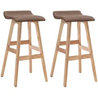 VidaXL Barhocker 2 Stk. Taupe Stoff