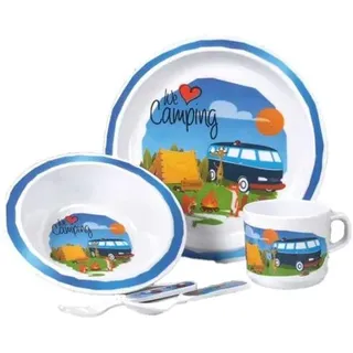 Camp 4 Camp4 Kinder Geschirrset, 5-teilig, We Love Camping'