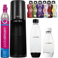 Wassersprudler SodaStream Terra Black + 1 Flasche, Schwarz, 1L + 1 Flasche, Weiß, 0,5L + Bolero - Schwarz