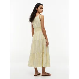 Tommy Hilfiger Trägerkleid Midi Gestreift Gelb/Grau/Weiß 36