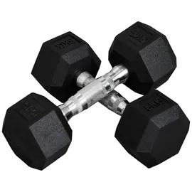 Homcom Gummi-Hantel Kurzhantel 5 kg schwarz