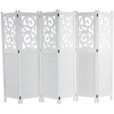 Mendler Paravent Istanbul, Raumteiler Trennwand Sichtschutz, Ornamente ~ 170x240cm, weiß,