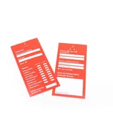 Öl Service Anhänger in Rot | 25 Stück | Ölwechselzettel Inspektionsanhänger Ölwechselanhänger Inspektion Etikett Service Zettel Kundendienst Anhänger zum beschriften