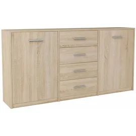 matkam Kommode 177 x 75 x 35 cm Braun