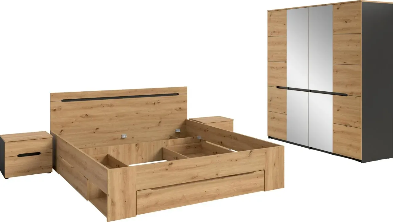 MID.YOU Schlafzimmer-Set CANU - B/H/T ca. 1.00x1.00x1.00