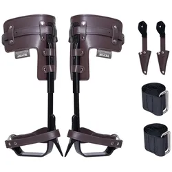 VEVOR Steigeisen Baumsteigeisen Baumklettern Ausrüstung Braun 335,28-431,8mm
