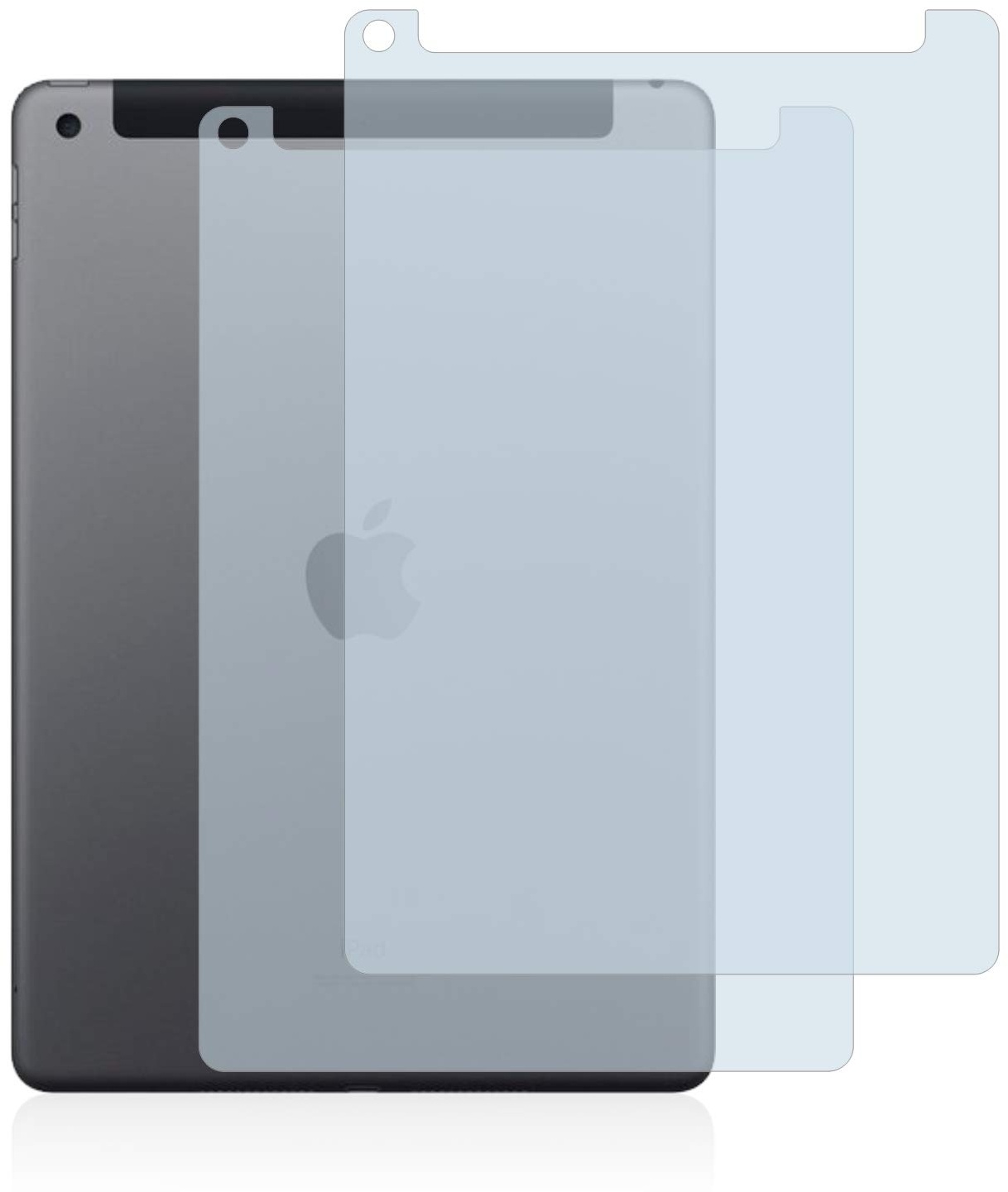BROTECT (2 Stück Schutzfolie für Apple iPad 10.2" WiFi Cellular 2020 (Rückseite, 8. Gen.) Displayschutz Folie Ultra-Klar