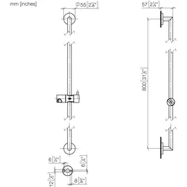 Dornbracht Duschgarnitur ohne Handbrause, SERIENSPEZIFISCH 26412625, Gold gebürstet (PVD),26412625-37 26412625-37
