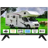 ANTTEQ AE24H5C-Q1 24 Zoll HD LED TV (60 cm) – 230V & 12V Auto-Anschluss, Triple Tuner DVB-C/T2/S2, Hotelmodus, Dolby Audio, HDMI, USB, VGA, SCART...