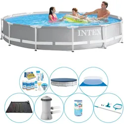 Intex Prism Frame 366x76 cm Rund - Swimmingpool-Paket EINHEITSGRÖSSE