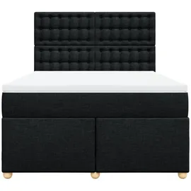 vidaXL Boxspringbett 140 x 200 cm Schwarz