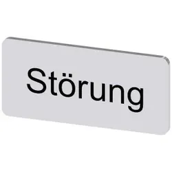 Siemens 3SU19000AC810AQ0 Bezeichnungsschild 12, 5x27mm, Schild silber, Beschriftung: Störung - 10 Stück