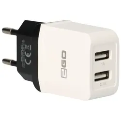 2Go Netz-Ladegerät USB Duo weiß Max 2,1A Strom Verteilung