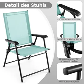 Costway Gartenstuhl 60 x 93 x 65 cm grün 4 St.