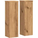 vidaXL Pflanzenständer 2 Stk. Artisan-Eiche 17x17x60 cm Holzwerkstoff