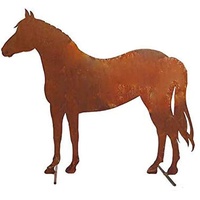 itsisa ® Dekofigur Pferd (H:50 cm) Rost Design, Rostfigur für den Garten, Gartendeko, Metalldeko, Terrassendeko