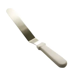 Airbrush-City Tortenheber/ Tortenmesser/ Winkelpalette aus Edelstahl - 20,5 cm weißer Griff